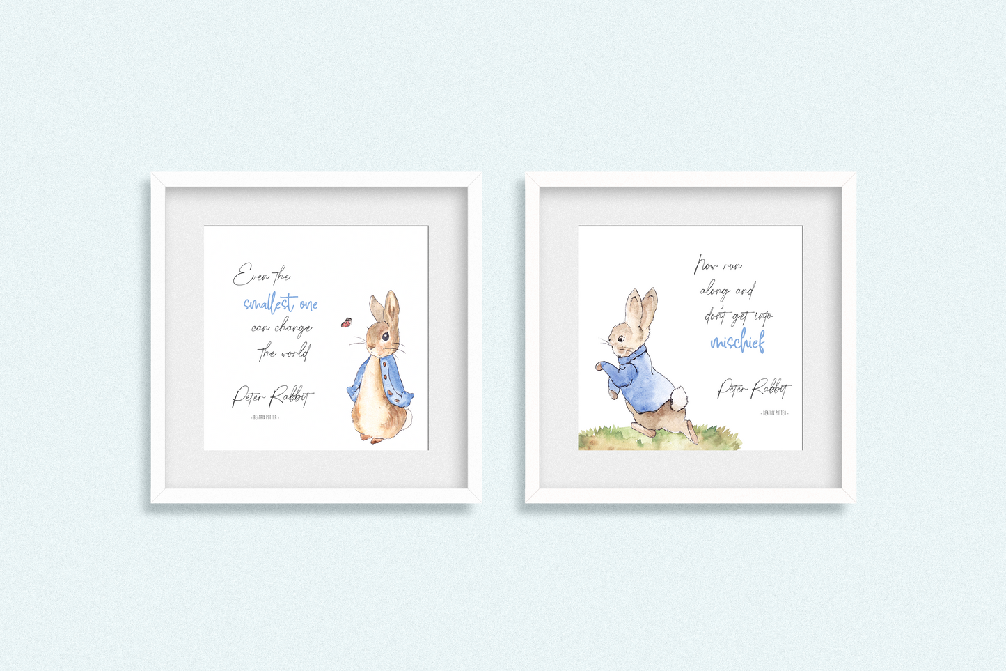 Peter Rabbit (Beatrix Potter) "Mischief" Art Print