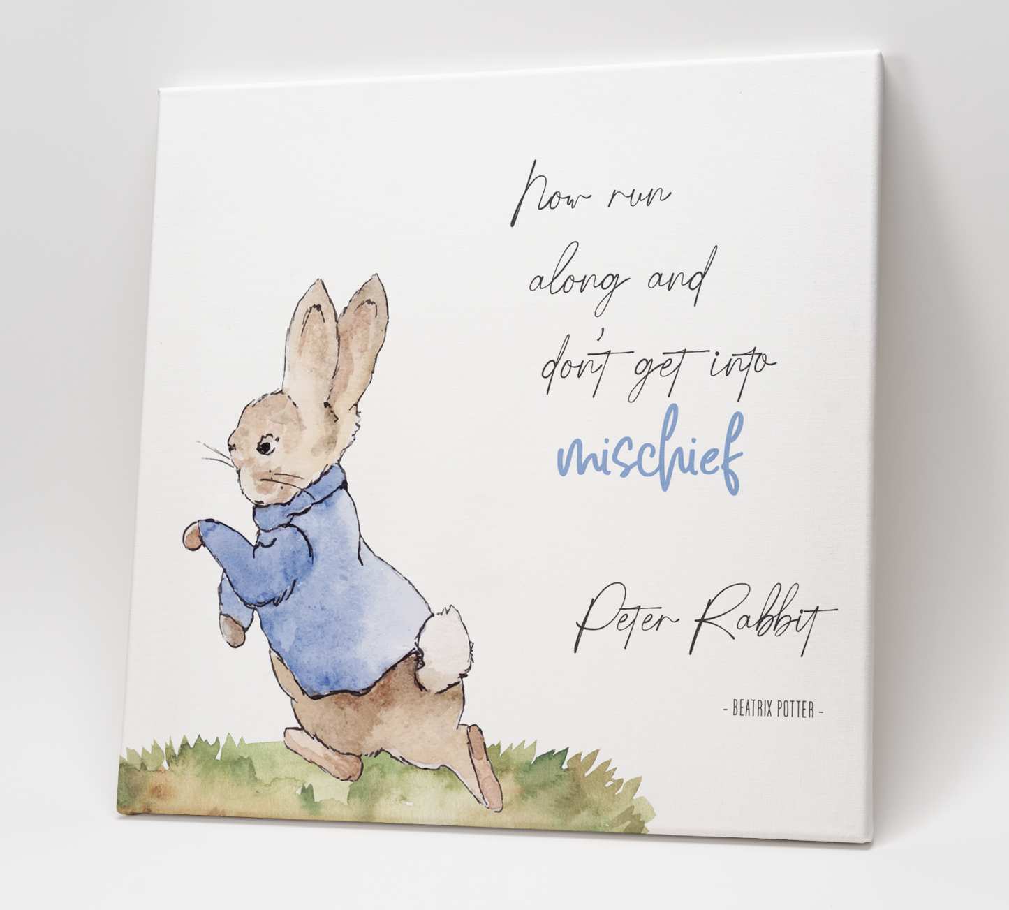 Peter Rabbit (Beatrix Potter) "Mischief" Art Print