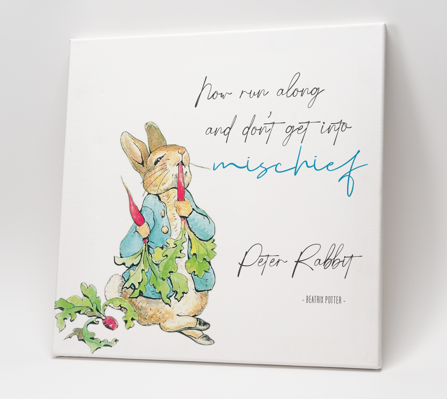 Peter Rabbit (Beatrix Potter) "Mischief" Art Print