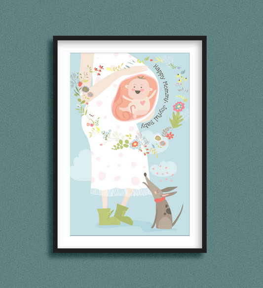 Happy Mumma & Baby Wall Art