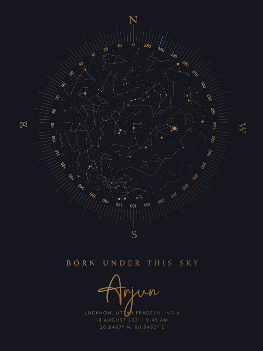 Birth Star Map | Gold Edition | Digital Download