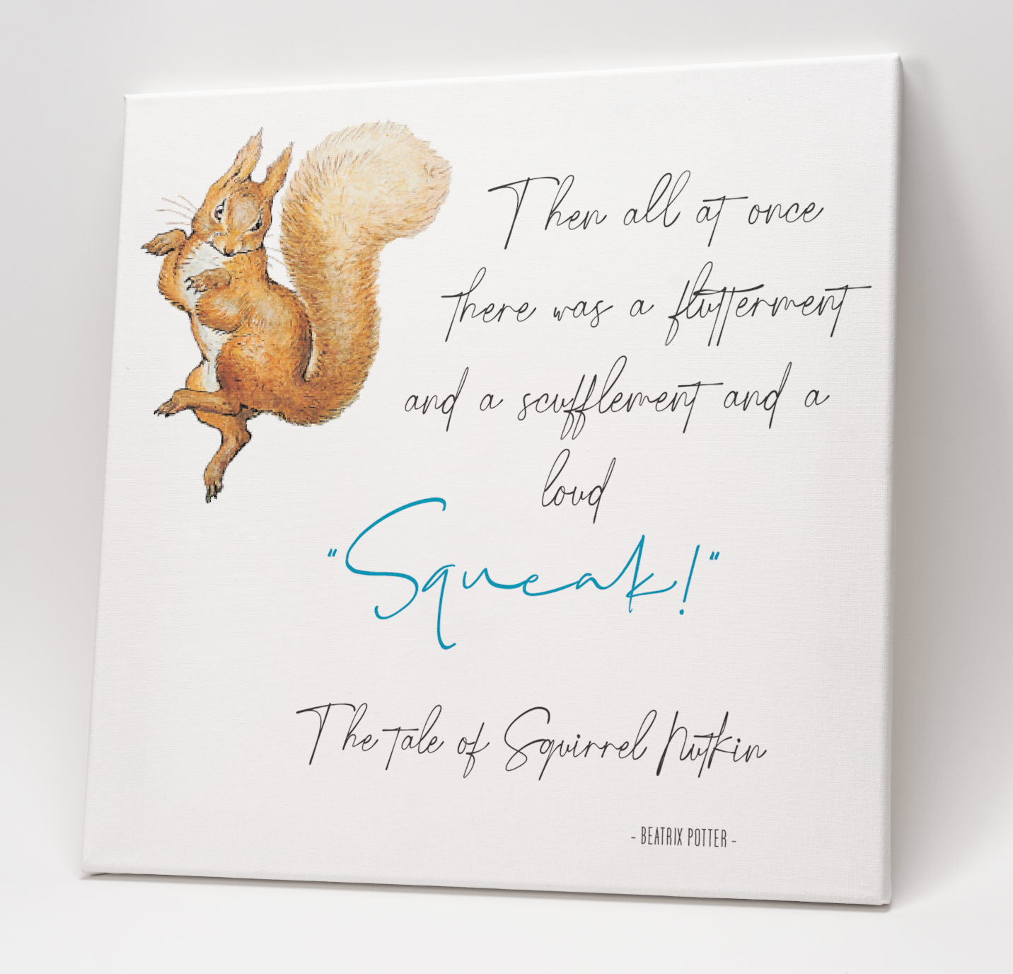 Squirrel Nutkin (Beatrix Potter) "Squeak" Art Print