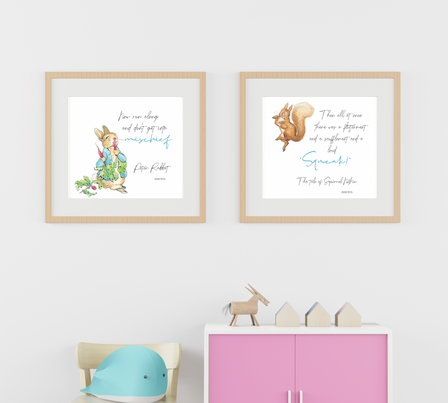 Squirrel Nutkin (Beatrix Potter) "Squeak" Art Print