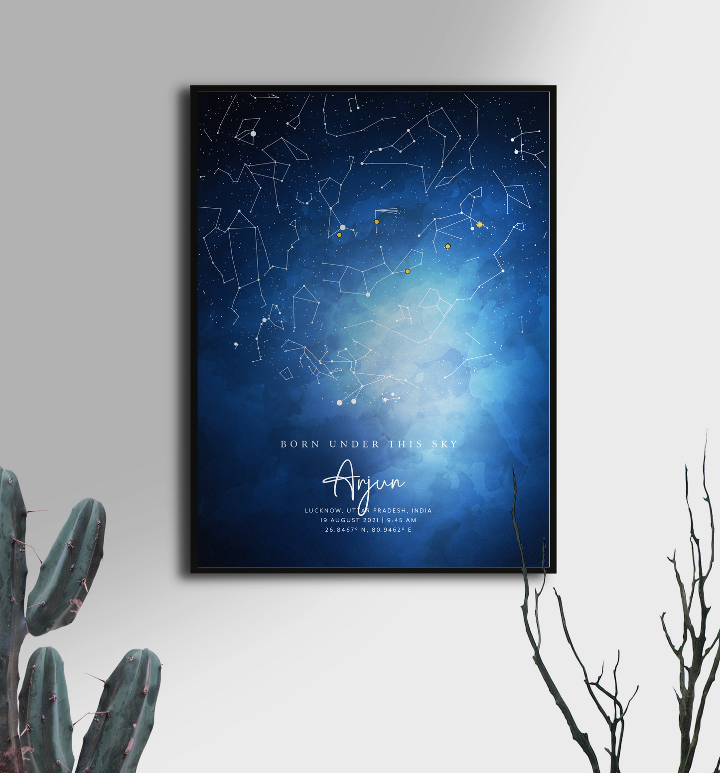 Birth Star Map | Full Page of Stars | Digital Download