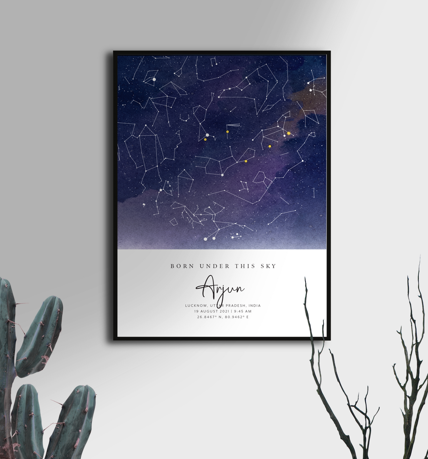 Birth Star Map | Full Page of Stars | Digital Download